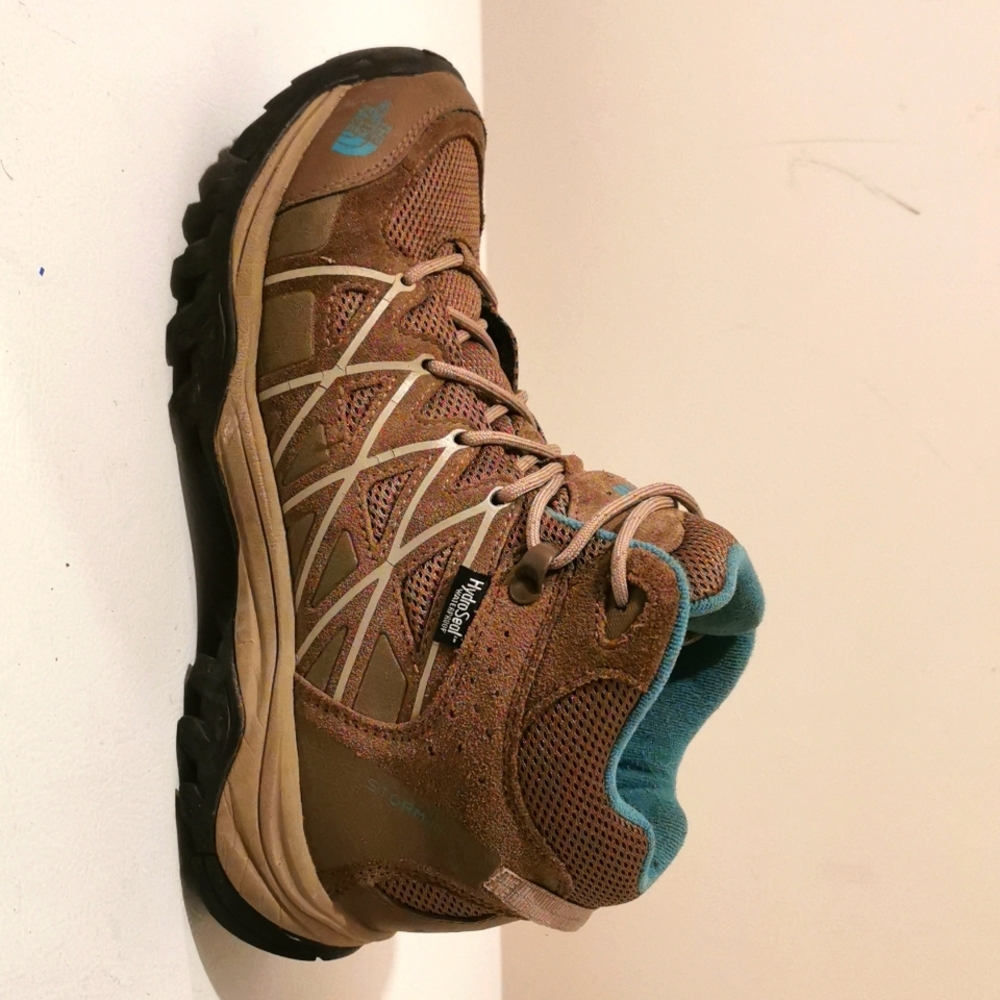 The North Face Brown and Teal Athletic Shoes